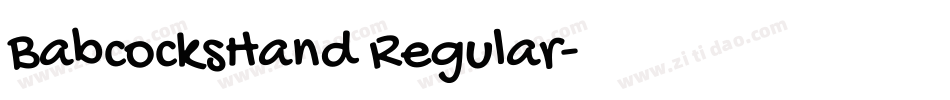 BabcocksHand Regular字体转换